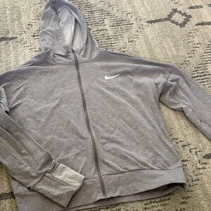 Nike Heather Gray Full-Zip Hoodie